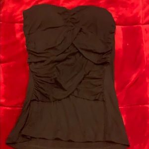 Super soft Black strapless shirt